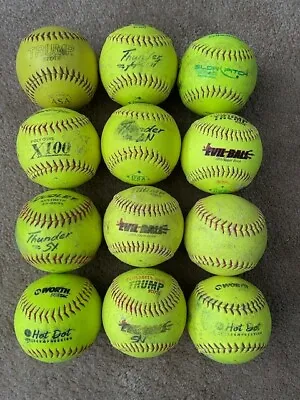 Practice Slow Pitch Softballs ASA/USA/ISA 12  Red Seam - One Dozen • $30