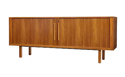 20th Century Swedish Teak Tambour Front Sideboard By Atvidabergs • $2632.62