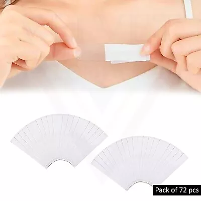 72Pcs Double Sided Body Tape Safe Transparent Bra Tape For Clothes Dress & Body • £5.49
