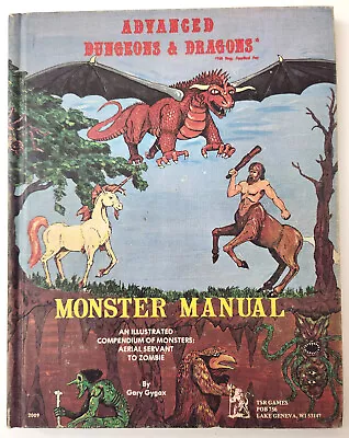 VF+ 1st Edition 1st Printing AD&D Monster Manual Dec. 1977 True First Rarity • $875