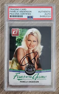 $254.99 • Buy Pamela Anderson Signed 2010 Donruss Fans Of The Game Card #2 Slabbed Auto PSA