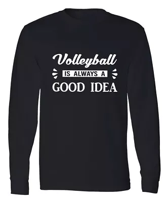 Volleyball Gift Funny Volleyball Team Coach Full Long Sleeve T-shirt Tee • $25.99