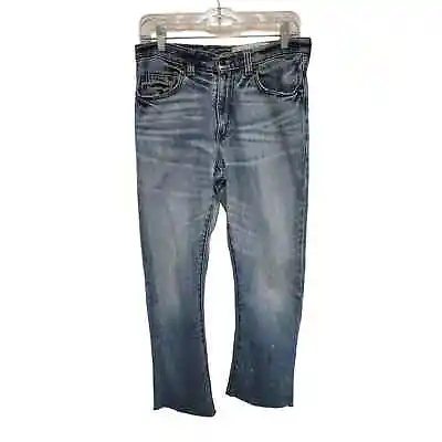 Converse One Star Mens Size 30x32 Boot Cut Distressed Raw Hem Blue Jeans • $34.26
