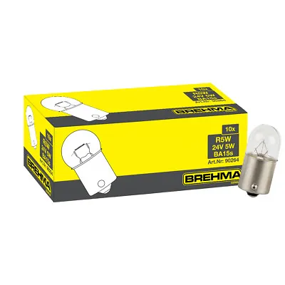 10x BREHMA R5W 24V 5W Ball Lamp BA15s R5W Truck Bus Bulb Bulb • $8.63