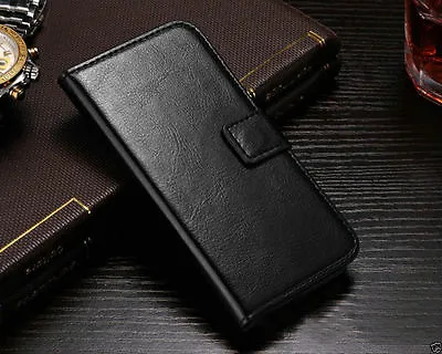 NEW BLACK WALLET LEATHER GEL CASE WITH CARD SLOT FOR Samsung Galaxy S5 MINI UK • £3.99