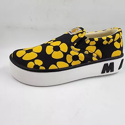 Marni X Carhartt WIP Floral Print Sneakers Men's 42 (9 US) Yellow/Black Slip-On • $197.31