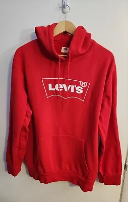 Levi's Men's Hoodie XL Solid Red With White Logo Never Been Worn • $40