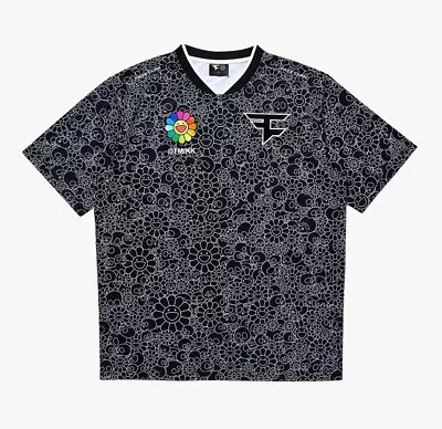 FaZe Clan X Takashi Murakami Jersey Black Size Medium Flower Ball Complexcon • $107.95