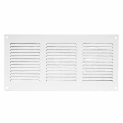 Metal Air Vent Grille 300mm X 150mm Fly Screen Flat Louvre Duct Cover • £15.99