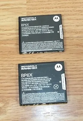 Lot Of 2 Genuine Motorola BP6X 3.7V Lithium Ion Rechargeable Batteries **READ!** • $13.08