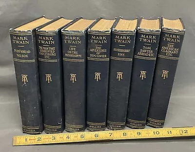 Set Of 7 Mark Twain Volumes Published By Collier 1899- 1922; Hardback Vintage • $79.99