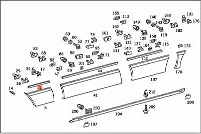 Genuine MERCEDES C126 W126 S-CLASS W126 Garnish Moulding 1266985280 • $37.52