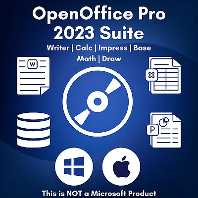 Open Office Software Suite For Windows | MAC - DVD Word Processing Home Student • $18.99