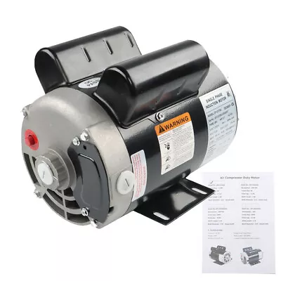 Electric Motor 3.7 HP 3450 RPM Compressor Duty 56 Frame 1 Phase 5/8  Shaft 230 V • $170.49