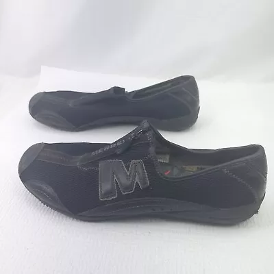 Merrell Arabesque Shoes Sneakers Size 10 Black Leather Athletic Comfort Zip Up • $15