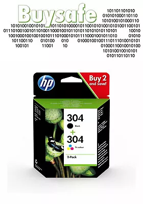 HP Original 304 Combo Pack Ink For HP DeskJet 3730 All-in-One Printer • £27.07