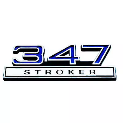 Ford Mustang Blue & Chrome 347 Stroker 3D Stick On Emblem • $12.13