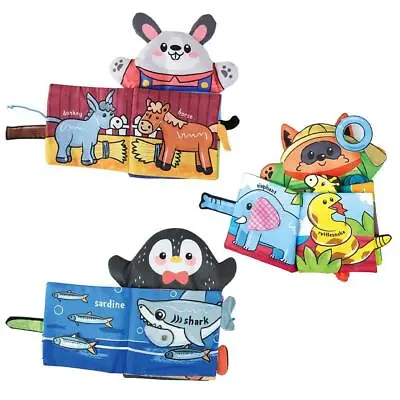 Soft Cloth Book Educational Toys 3D Tails Cloth Books Soft Plush Animals Hand • £10.16
