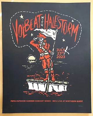 VOLBEAT - HALESTORM. 7/23/2023 SPOKANE CONCERT POSTER. 20x16. SIGNED/NUMBERED • $59.95