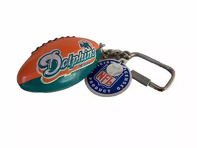 Vintage Collectible Miami Dolphins Aqua Orange Football Keychain/Licensed NOS • $11.99