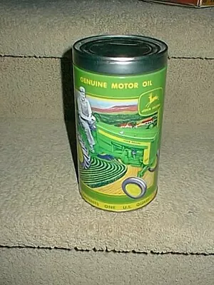 John Deere Genuine Motor Oil Metal Tractor Can Tin Coin Bank • $8