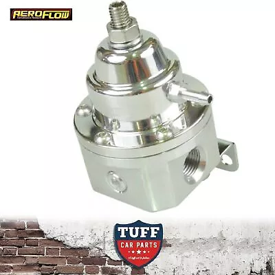 Aeroflow Polished Billet 1200hp EFI Fuel Pressure Regulator 30-120psi E85 Meth • $217