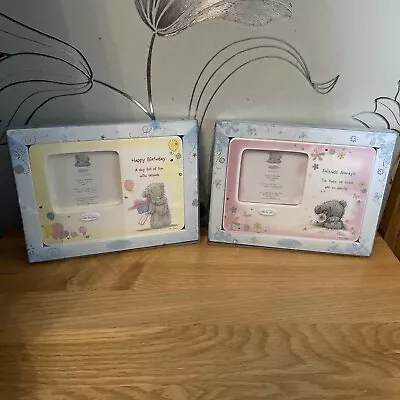 2 X Me To You Tatty Teddy Photo Frames ‘Friends Alway’ & ‘Happy Birthday’ Boxed • £7.99