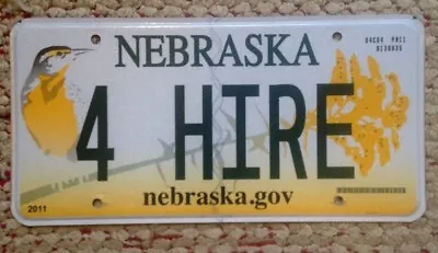 Nebraska Vanity Personalized License Plate 4 Hire For Rent Services Taxi Limo  • £48.20