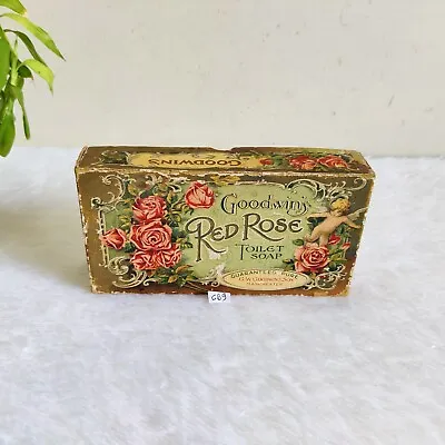 Vintage Goodwin's Red Rose Toilet Soap Advertising Cardboard Box England CB9 • $80.40