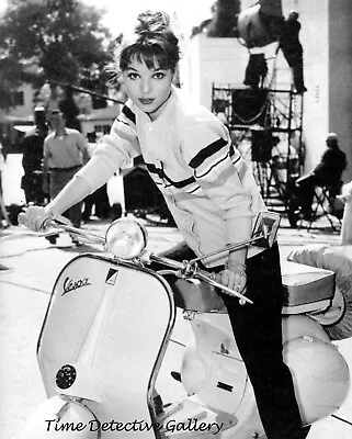 Italian Actress Elsa Martinelli Sitting On A Vespa - 1953 - Vintage Photo Print • $10