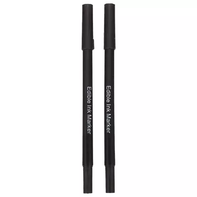 Edible Cake Decorating Pens Dual Tip Black Ink-QX • £9.15