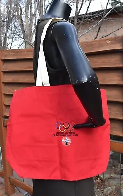 2 Vtg 90s Coca Cola Atlanta 1996 Olympic Games Red USA Tote Bag NEW Embroidered • $19.99