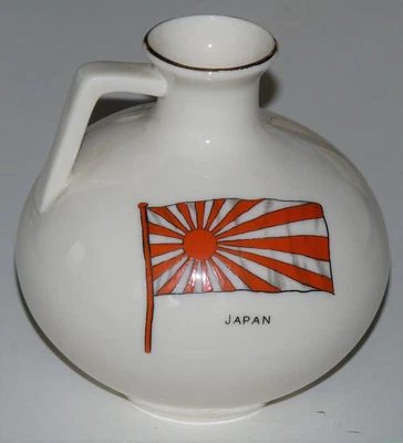 £10 • Buy Goss Crested China WW1 War Shrewsbury Ewer 4 Flags Of Allies + Japan