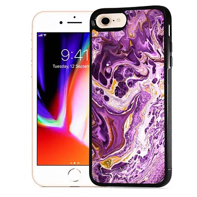 ( For IPhone 7 Plus ) Back Case Cover H23228 Purple Marble • $9.99