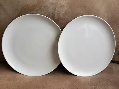 2 Corning Pyroceram Coupe Centura 10  White Dinner Plates • $13