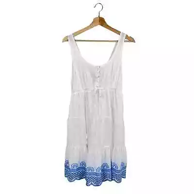Seraphine Maternity White Cotton Embroidered Sundress 2 • $19.99