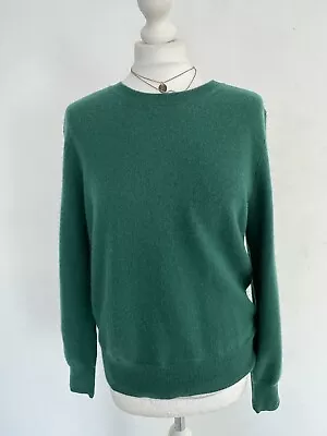 M&S Autograph Womens  100%Cashmere Jumper Sweater  Green Size 12. • £18