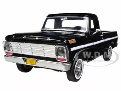 1969 Ford F-100 Pickup Truck Black 1/24 Diecast Model Car By Motormax 79315 • $19.99