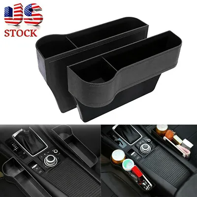 $12.99 • Buy USA 2Pcs Car Seat Gap Catcher Filler Storage Box Pocket Organizer Holder ABS SUV