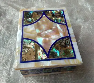 6 X4  Marble Jewelry Trinket Box Inlay Pietra Dura Mosaic Malachite Home Decor • $265