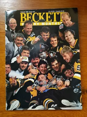 Mario Lemieux Signed Autographed August 1992 8/92 Beckett Hockey Monthly COA • $19.99