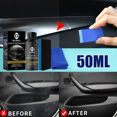 $15.27 • Buy 50ml Plastic Parts Refurbish Agent Car Interior Dashboard Restorer With Sponge*1