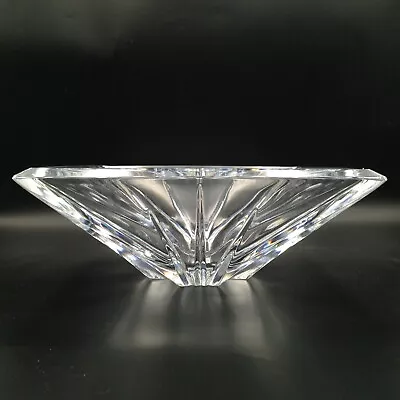 Lenox Ovations Crosswinds Large Square Leaded Crystal Bowl 10 Inch Signed Glass • $48.98