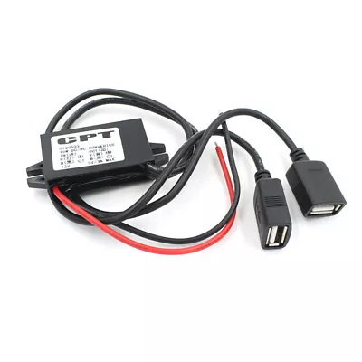 $14.99 • Buy Dual USB Car Driving Recorder 12V To 5V Power Adapter Cable Dash Cam Hard Wire