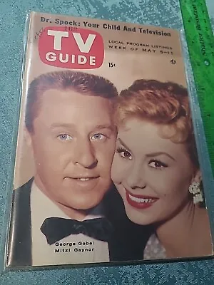 *Original* May 5-11 1956 TV Guide Magazine - George Gobel/Mitzi Gaynor Cover • $2.50