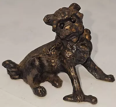Vintage Metal/Lead Dog 2  2.8oz Bronze Look  • $17