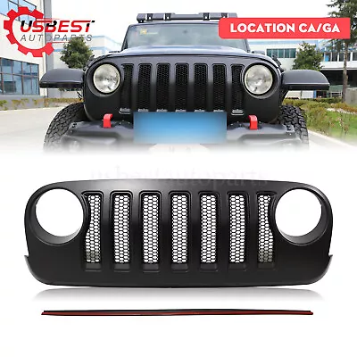 JL Style Front Bumper Grille Mesh Grill Fit For Jeep Wrangler JK / JKU 2007-2017 • $123.49