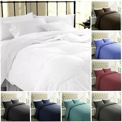 2 PACK:Deluxe Hotel  800 Thread Count 100% Cotton Dobby Stripe Sateen Sheet Set • $95.27