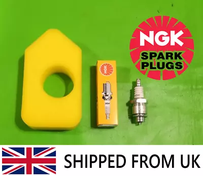 £6.25 • Buy Service Kit Hayter Spirit 41 B&S 450 Engine  NGK B2LM Spark Plug Air Filter