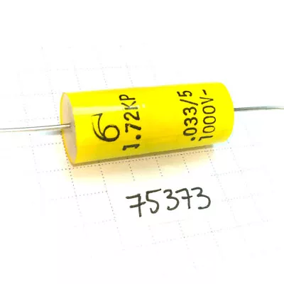 33nF 1000V 5% Mallory 172 1.72KP Polypropylene Film Capacitor Axial 2pcs • $4.14